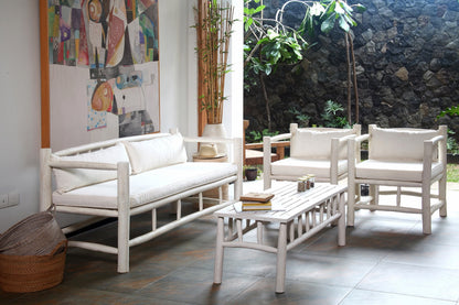 Teak branch sofa Kristiansand – boho furniture, handwoven and handmade in Bali