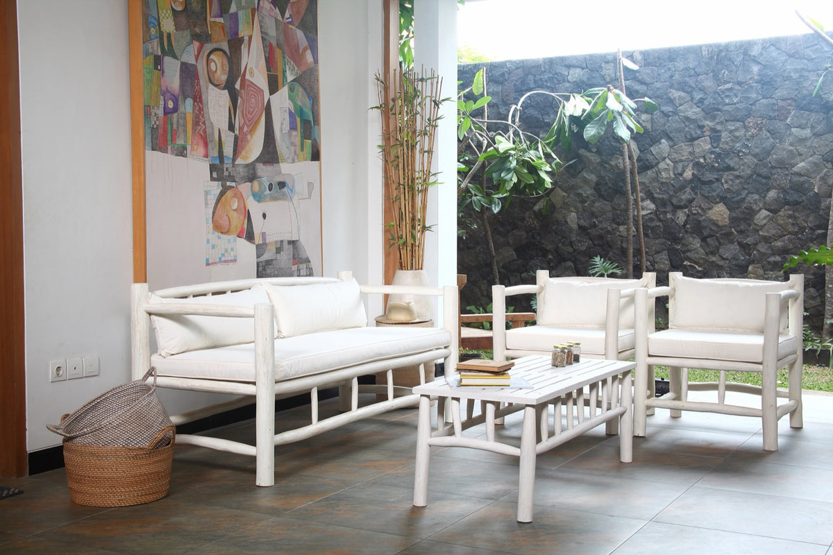 Teak branch sofa Kristiansand – handmade in Bali, boho style