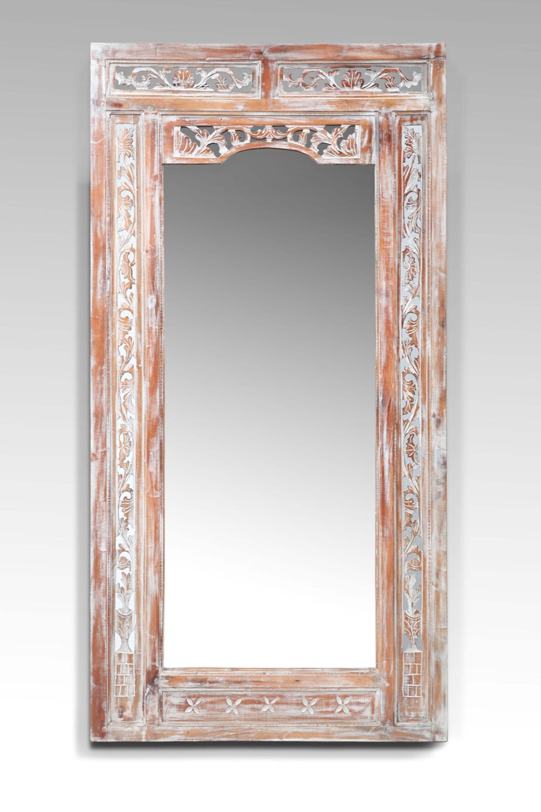 Handmade mahogany mirror – the Gaya, boho decor made in Bali