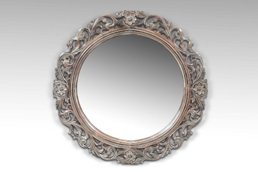 Boho mahogany mirror Indore, set of 2, handcrafted in Bali for the home