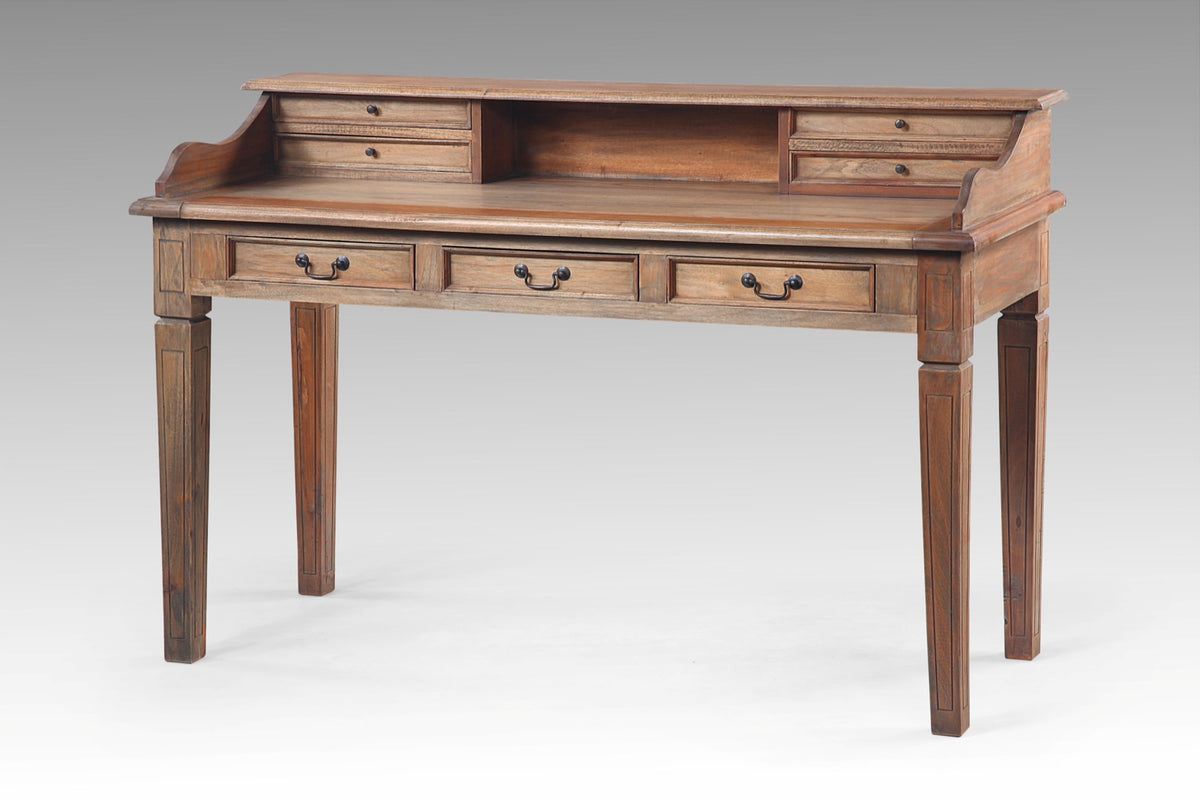 Handmade mahogany writing desk – the Ilena, boho furniture made in Bali