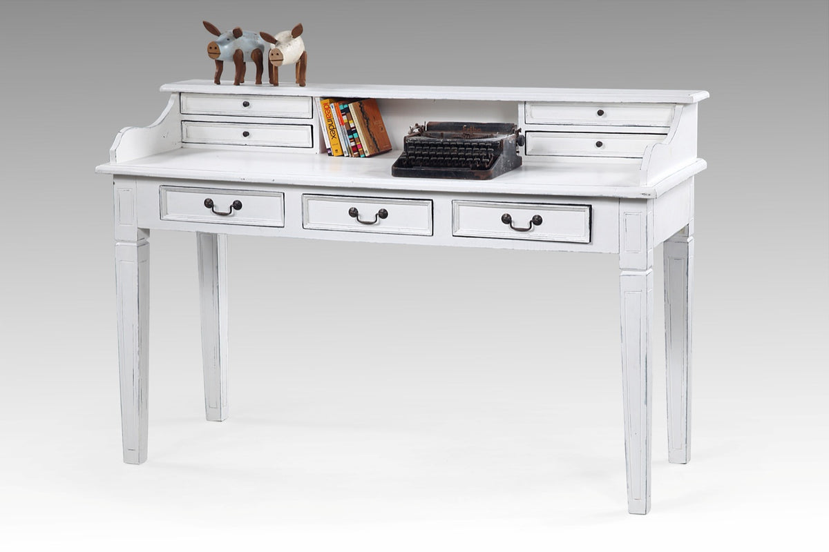 Handcrafted mahogany writing desk – Ilena, boho furniture from BaliSouk