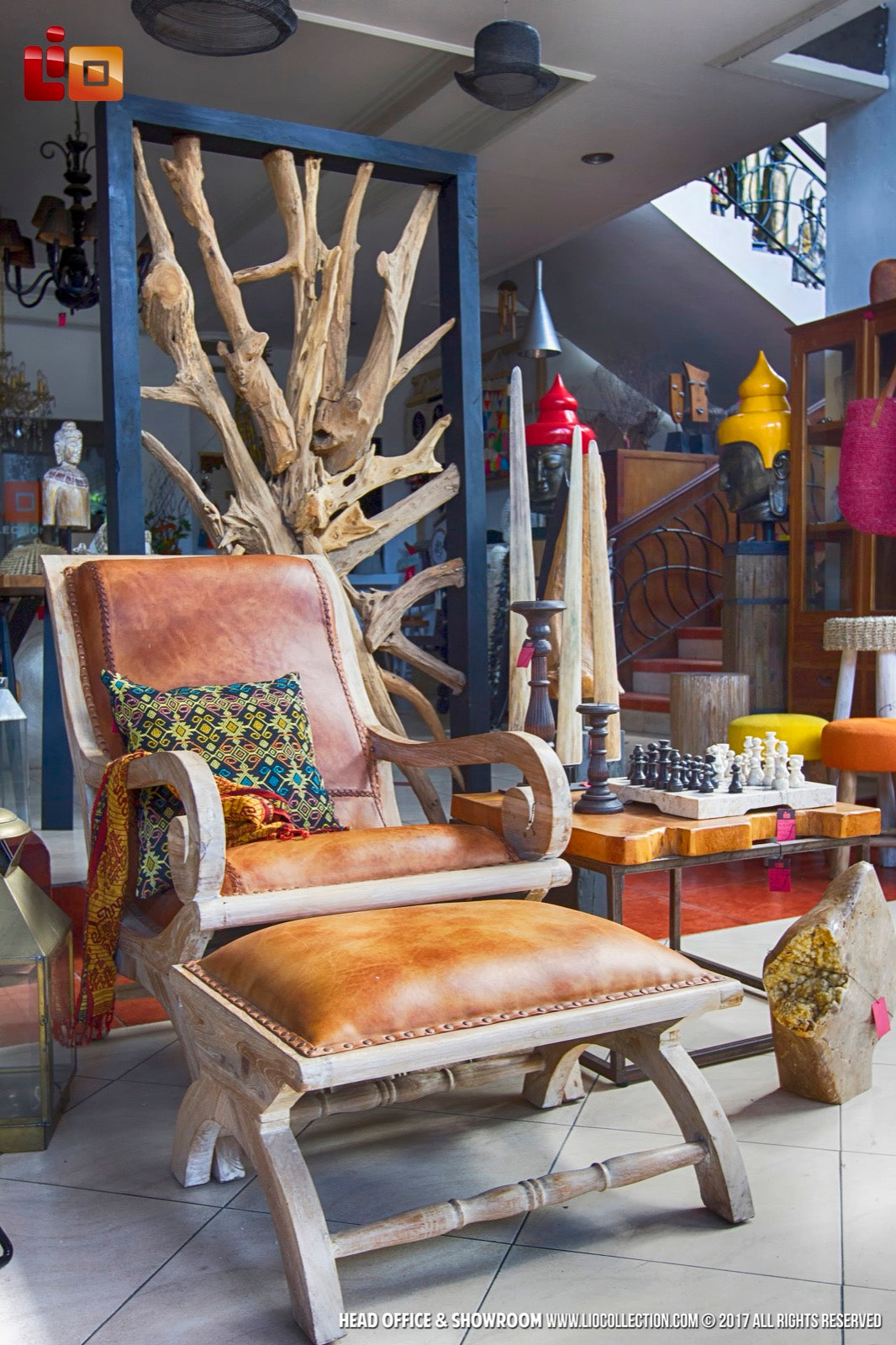 Teak chair Bahia – boho furniture, handwoven and handmade in Bali