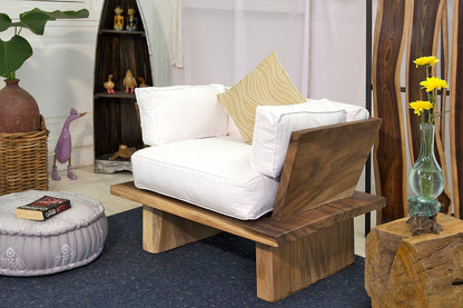 Donna Karan sofa, boho furniture handmade by Balinese artisans