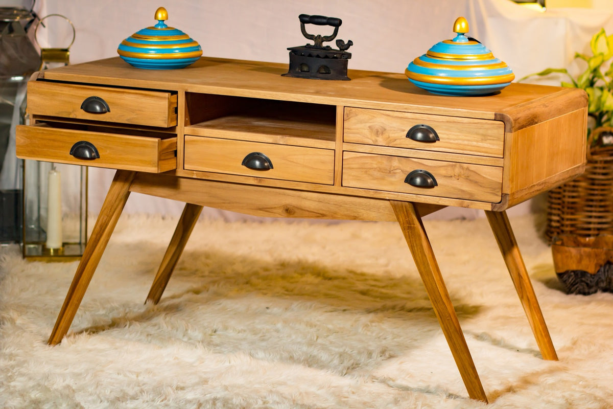 Stockholm – natural materials writing desk, boho furniture from Bali