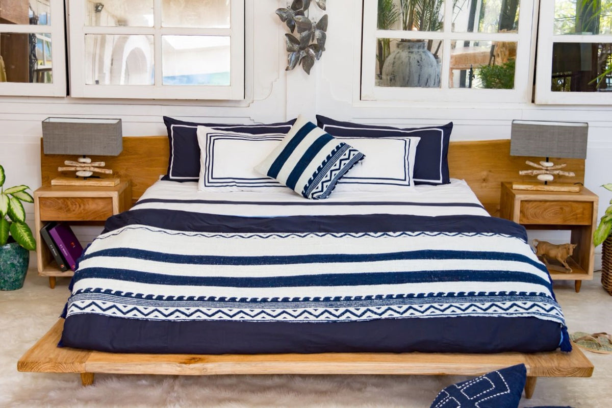 Handmade teak bed – the Ibiza, boho furniture made in Bali