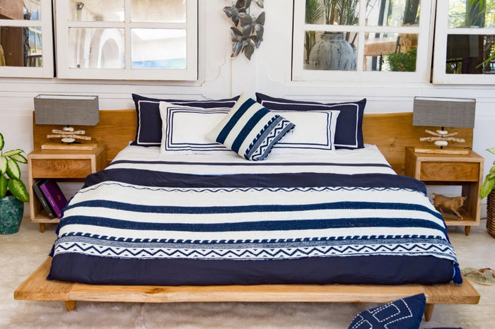 Handmade teak bed – the Ibiza, boho furniture made in Bali