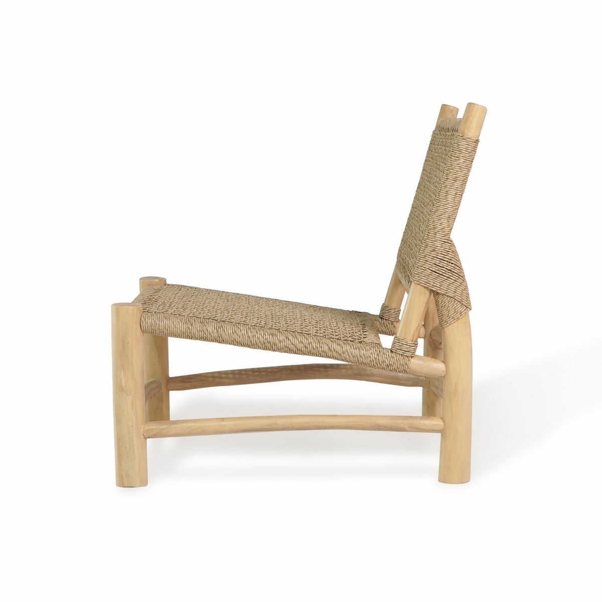 Teak lazy chair – London, natural natural materials in boho style