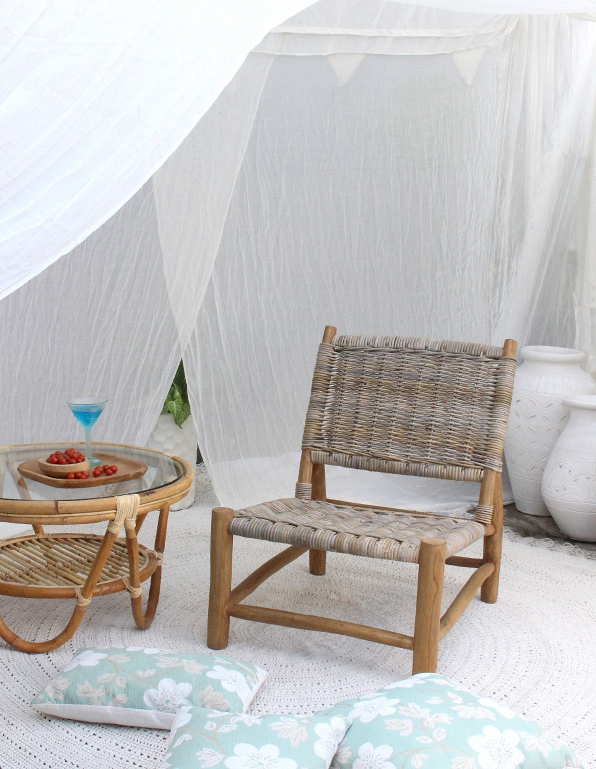 Teak lazy chair London – boho furniture handcrafted in Bali by BaliSouk