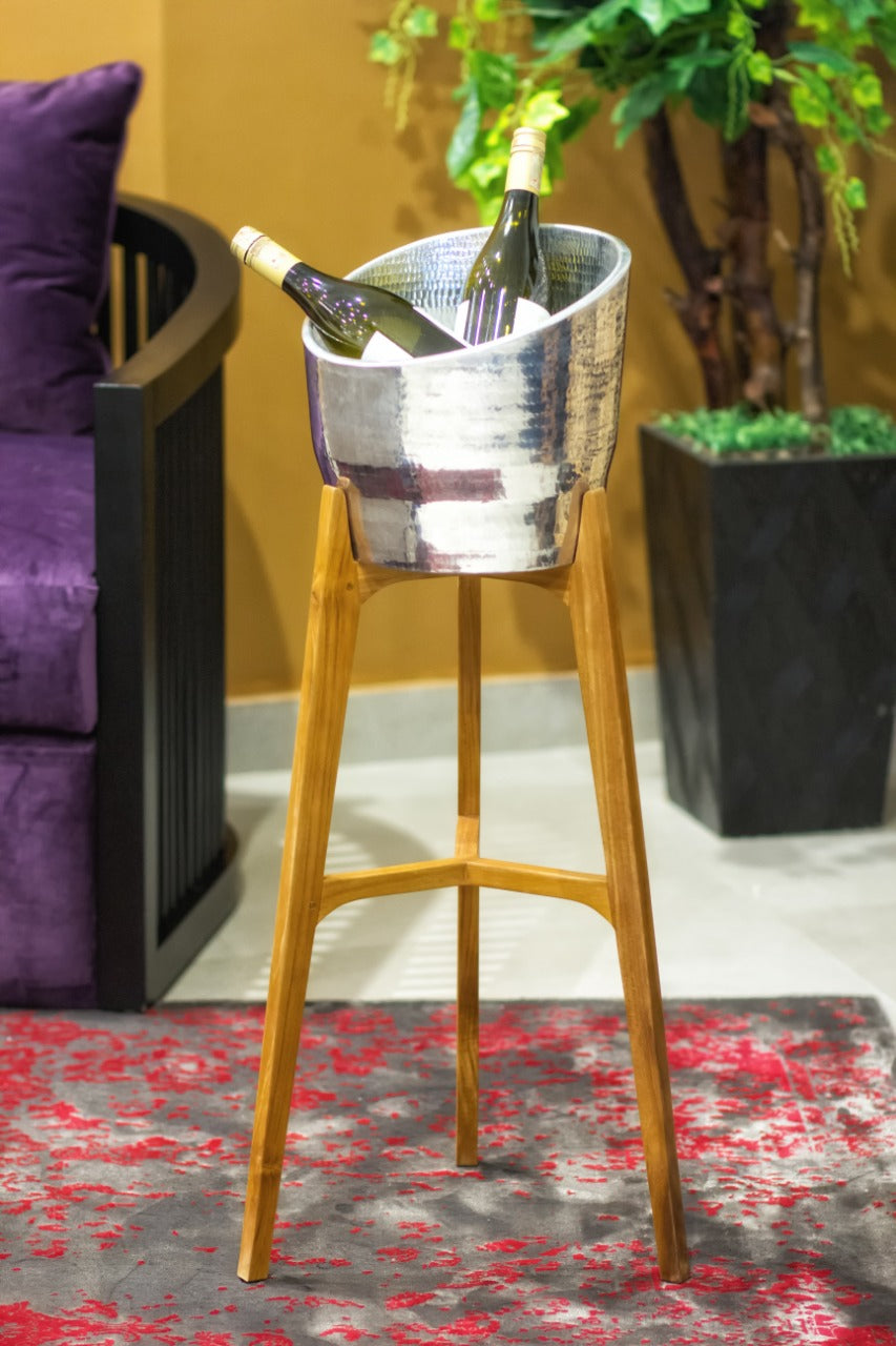 Ypatia Wine pot in natural materials – handmade boho decor from Bali
