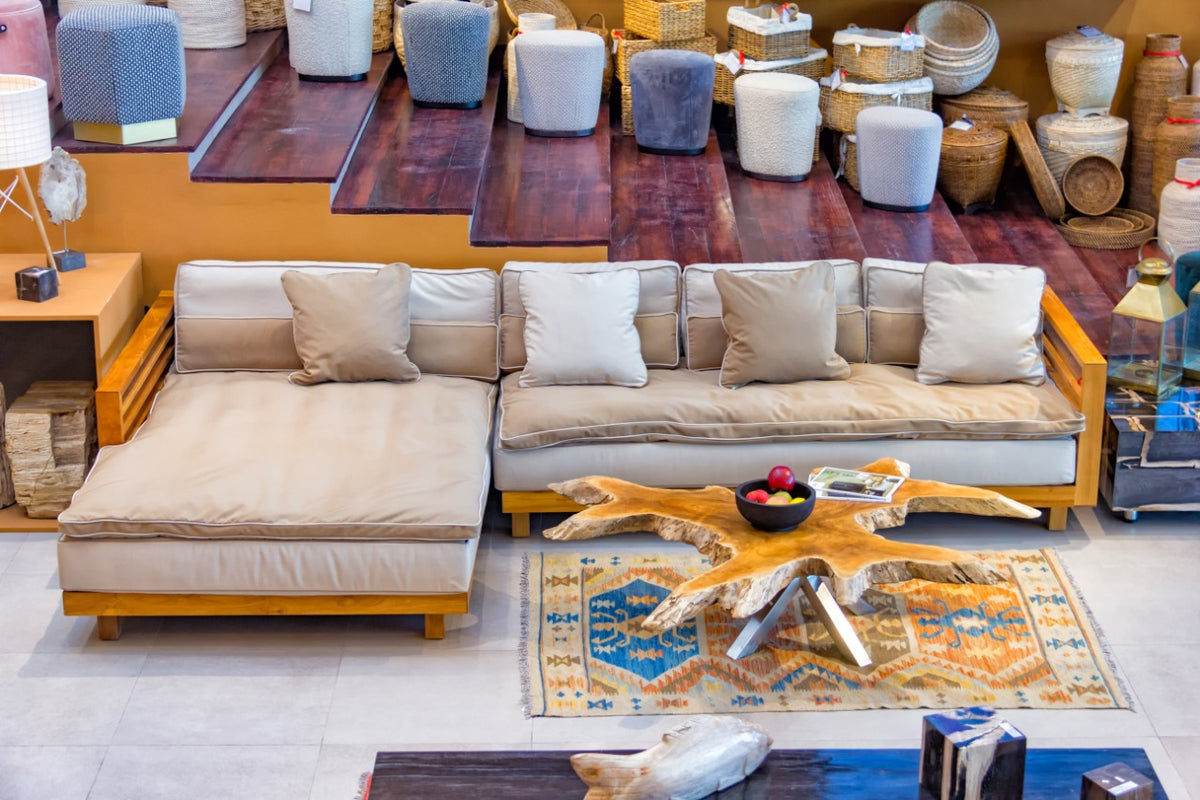 The Milano L-Shape sofa – natural materials, boho furniture handmade in Bali