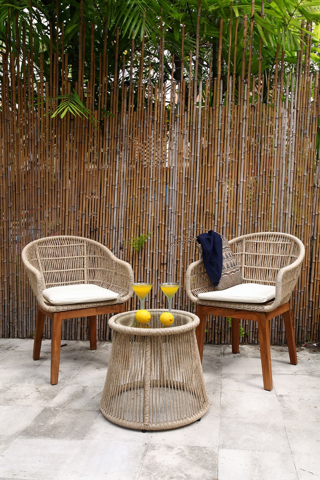 Teak table – Amora, natural natural materials in boho style
