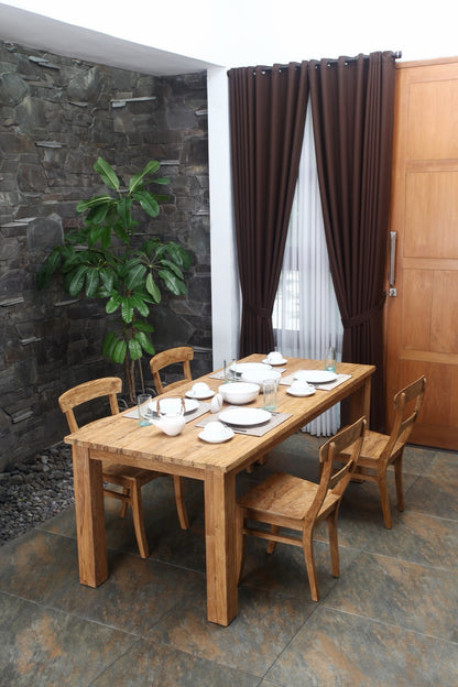 Handmade teak dining table – the Country, boho furniture made in Bali
