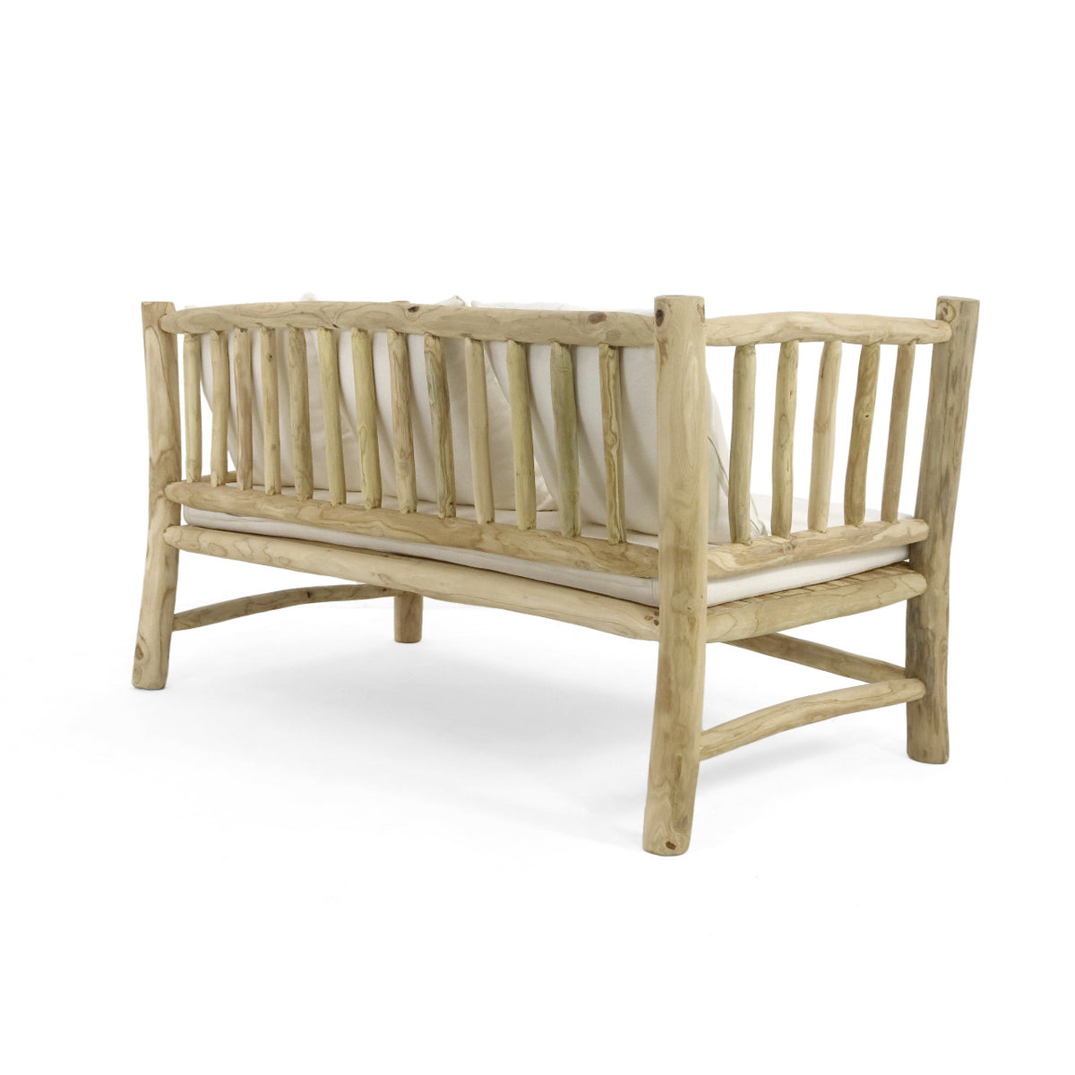 Teak branch sofa Kristiansand – boho furniture, handwoven and handmade in Bali
