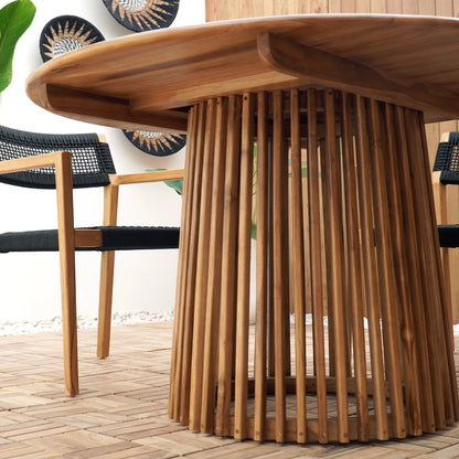 Teak table – Kentana, natural natural materials in boho style