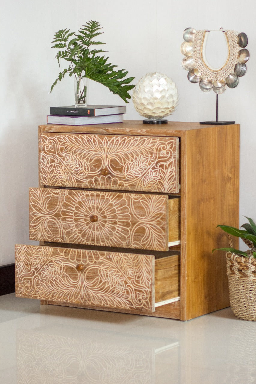 Teak buffet – Caroline Drawers – boho furniture handmade in Bali by BaliSouk
