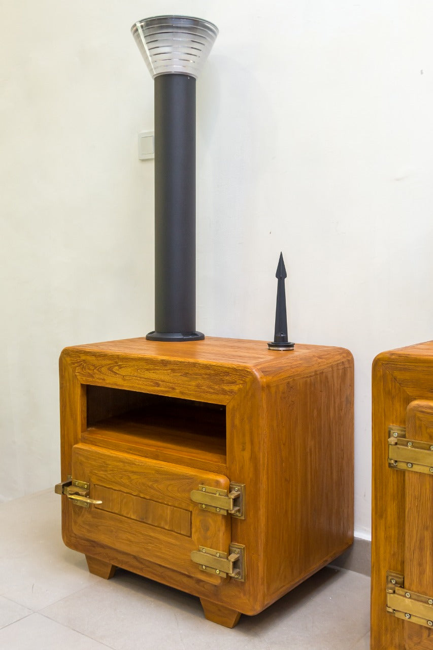 Teak side table – Freeze – boho furniture handmade in Bali by BaliSouk