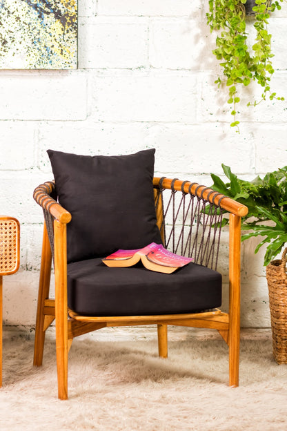 Teak armchair Haribo Arm – boho furniture handcrafted in Bali by BaliSouk