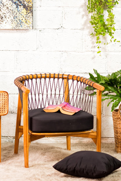 Haribo Arm armchair, boho furniture handmade by Balinese artisans