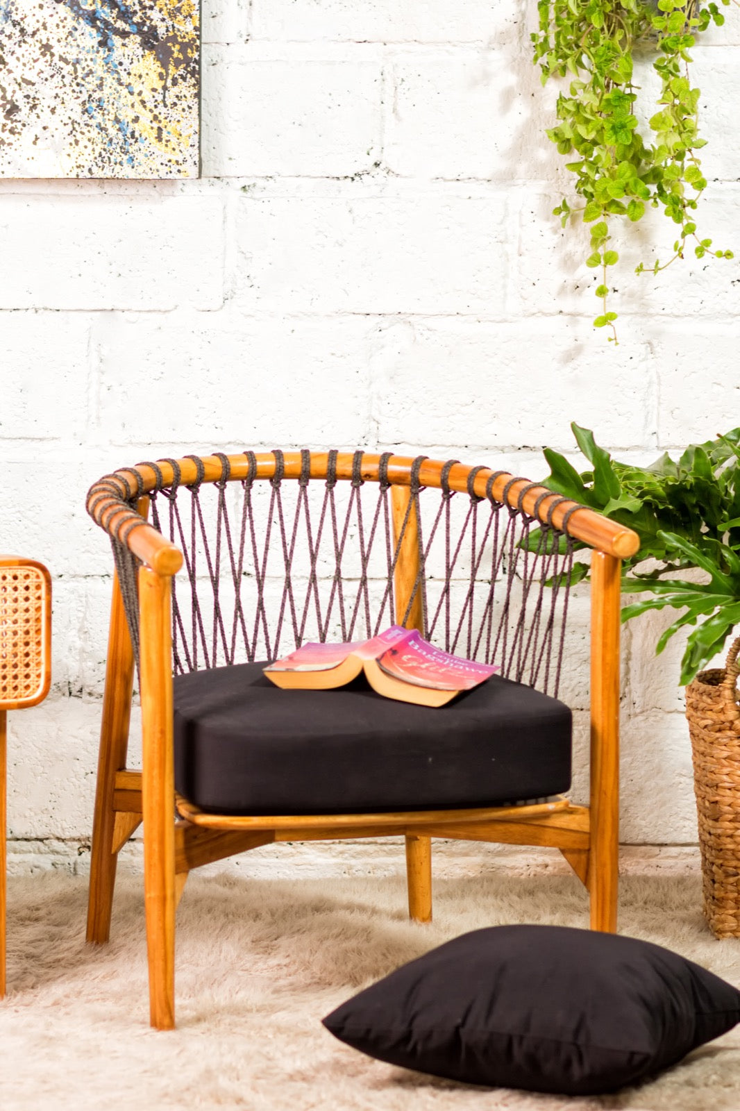 Haribo Arm armchair, boho furniture handmade by Balinese artisans