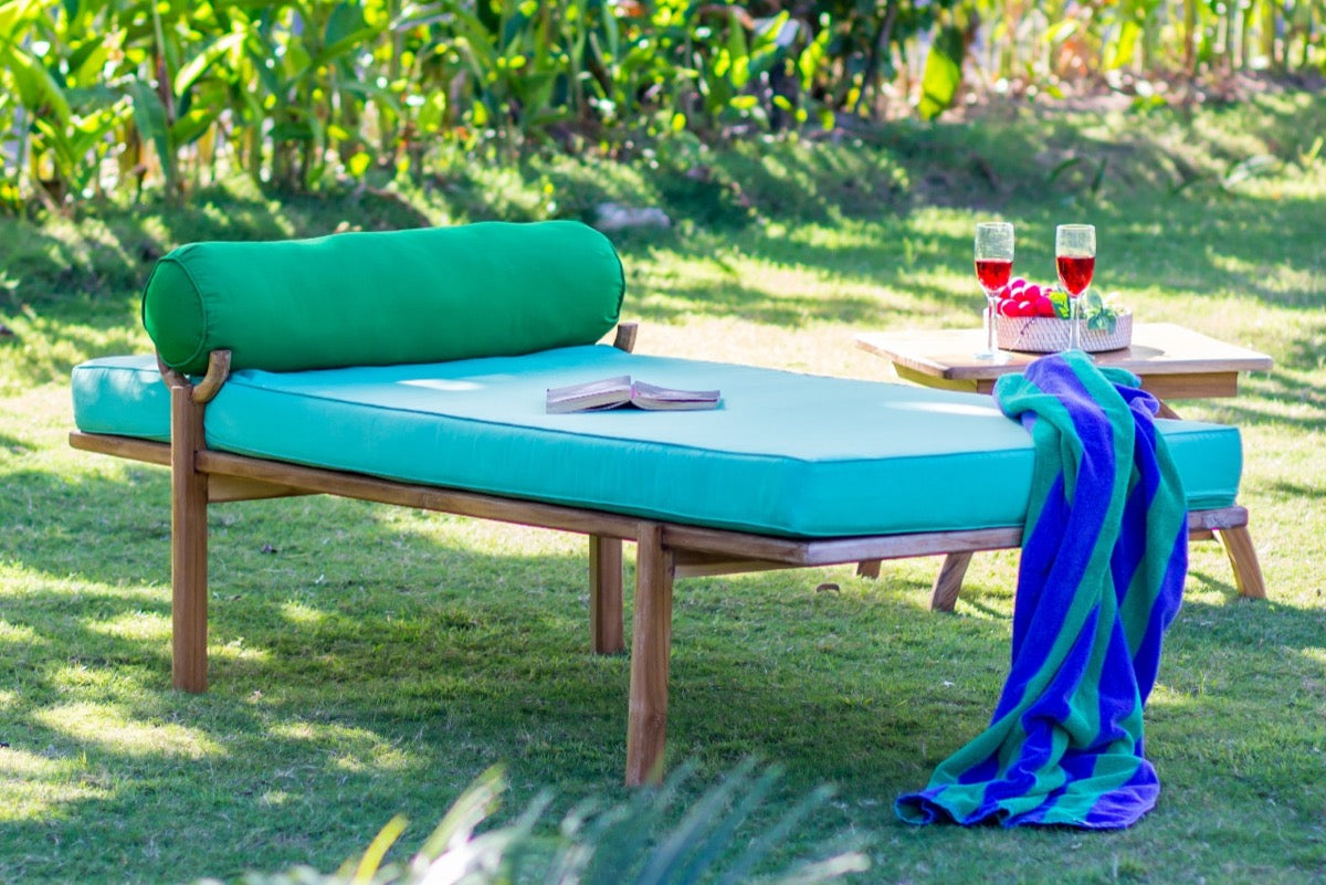 Samuel Sun Loungers With Green Cushion