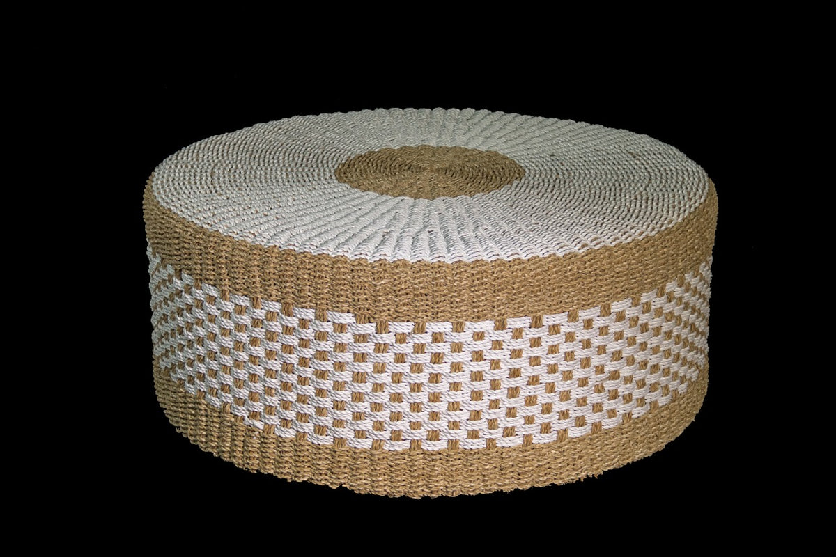 Handcrafted seagrass coffee table – Searle, boho furniture from BaliSouk
