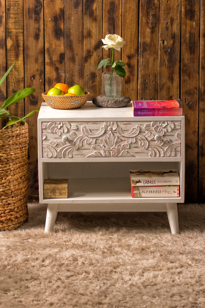 Medan bedside table in natural materials – handmade boho furniture from Bali