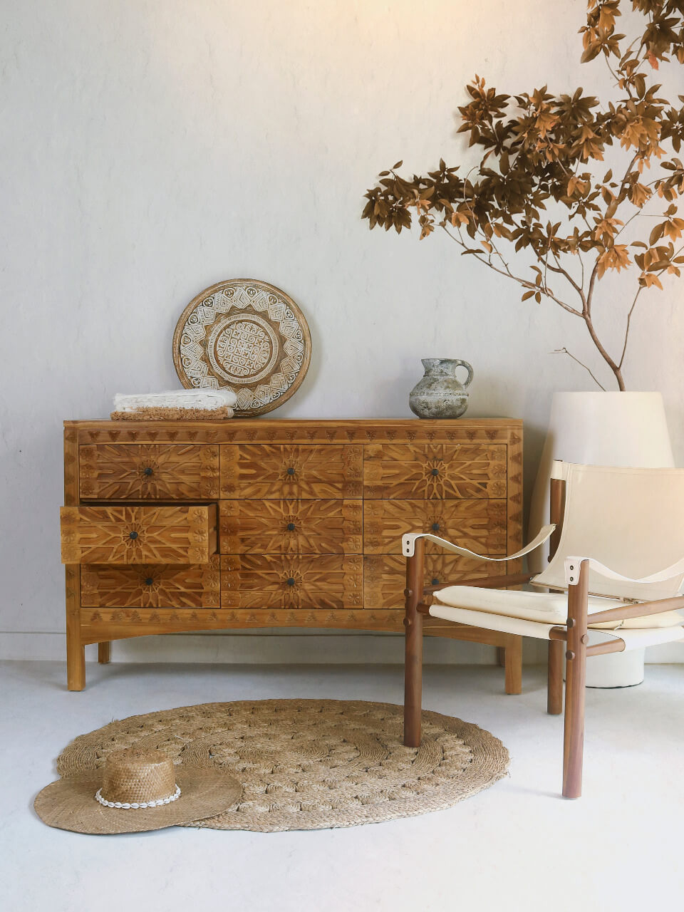 Samaya Buffet With 9 Drawers Natural