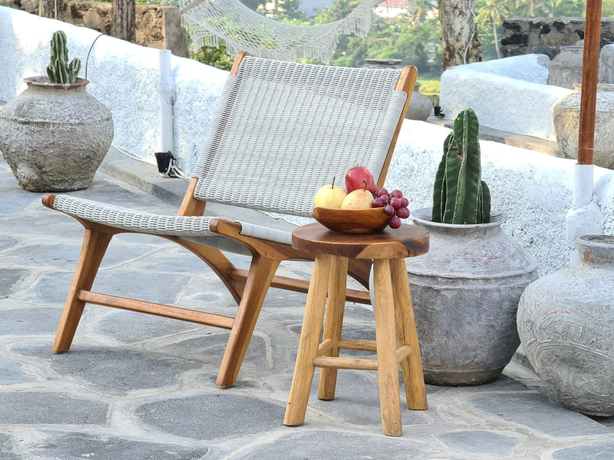 Paris Catania Synthetic chair in natural materials – boho furniture by BaliSouk