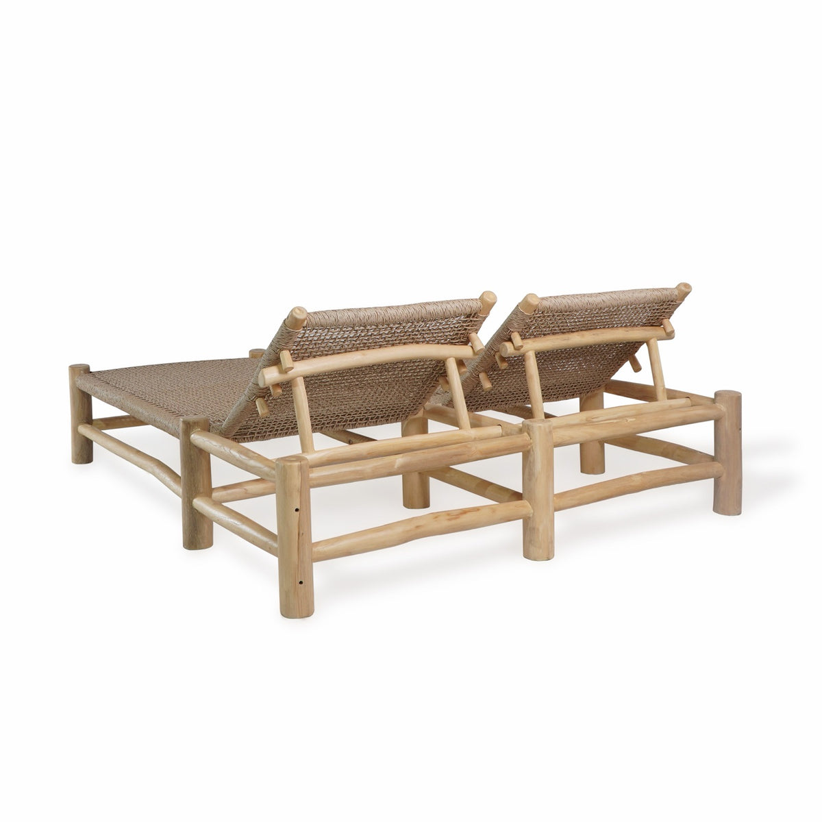 Teak sun lounger London Sunlounger – boho furniture, handwoven and handmade in Bali