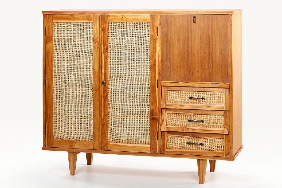 Bintang Droos Drawers – natural materials buffet, boho furniture from Bali