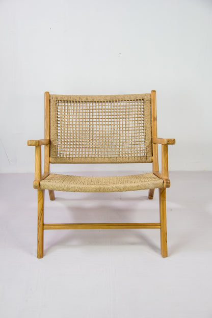 Teak armchair Paris Catania Arm – boho furniture, handwoven and handmade in Bali