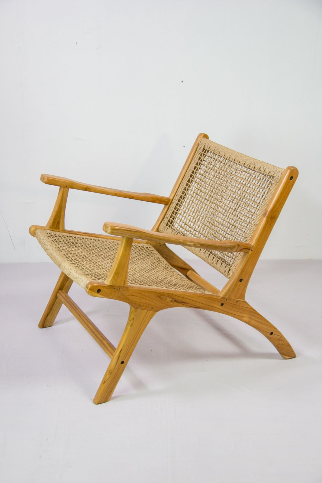 Teak armchair – Paris Catania Arm, natural natural materials in boho style