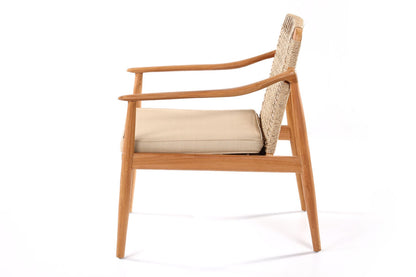 Teak armchair Paris Arm – boho furniture, handwoven and handmade in Bali