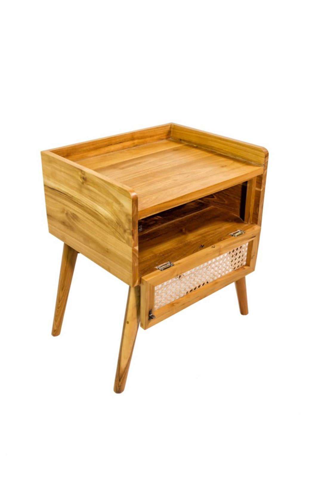 Handcrafted teak side table – Chapung Eiffel, boho furniture from BaliSouk