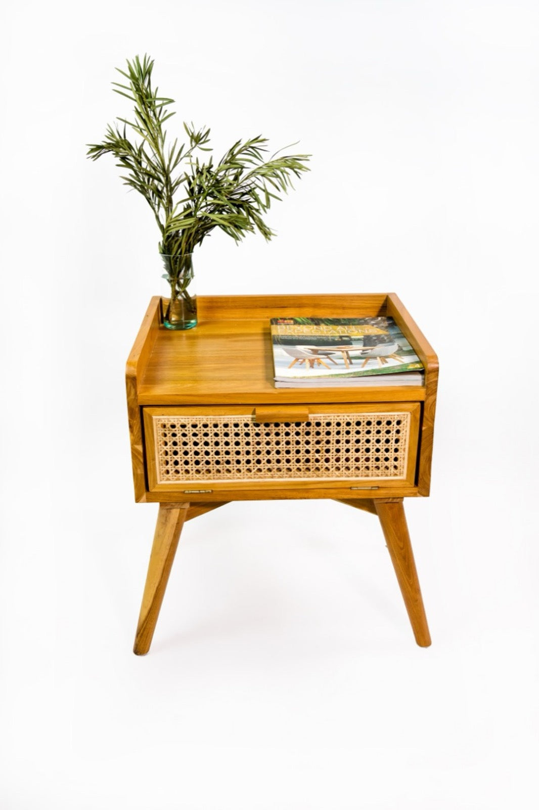 Handcrafted teak side table – Chapung Eiffel, boho furniture from BaliSouk