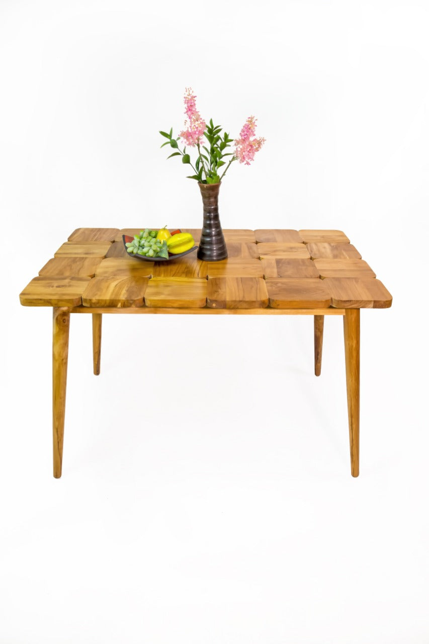 Teak dining table – Alberto – boho furniture handmade in Bali by BaliSouk