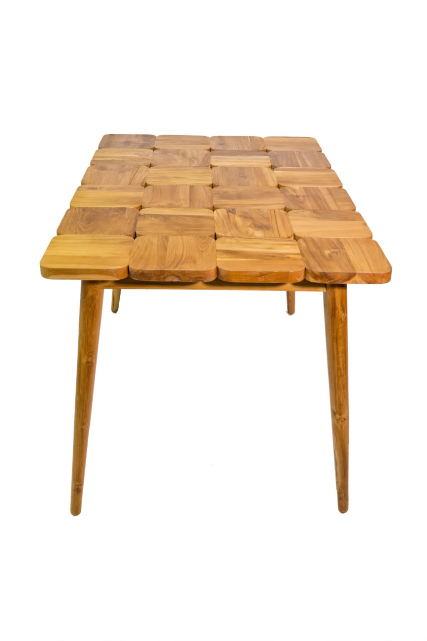 Teak dining table – Alberto, natural natural materials in boho style