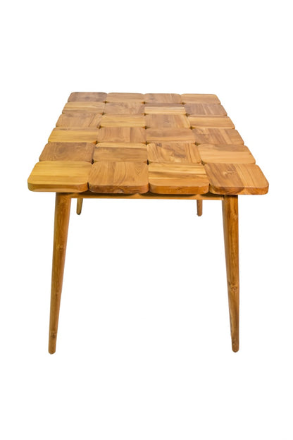 Teak dining table – Alberto, natural natural materials in boho style