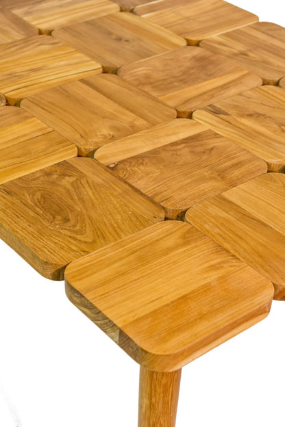 Teak dining table – Alberto, natural natural materials in boho style