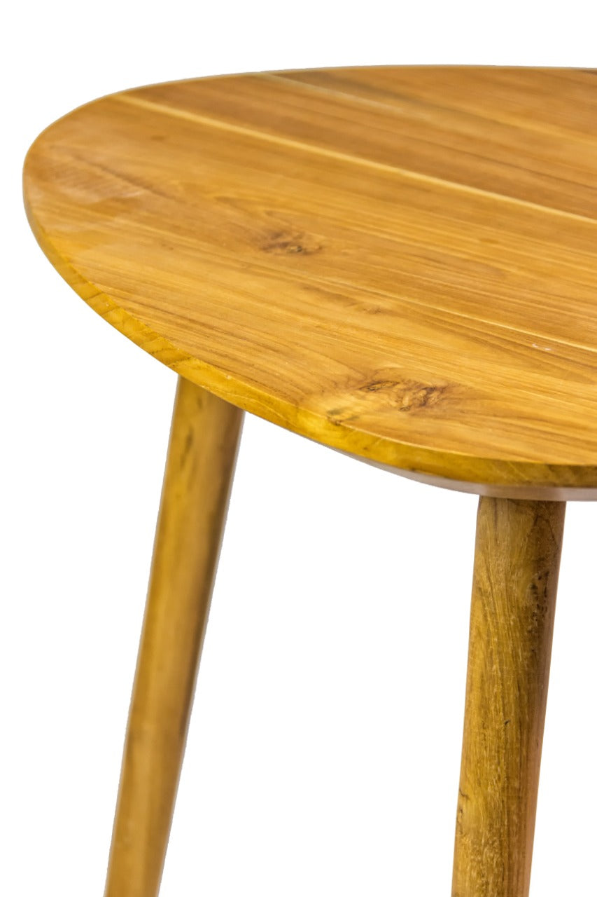 Teak side table – Ewa – boho furniture handmade in Bali by BaliSouk