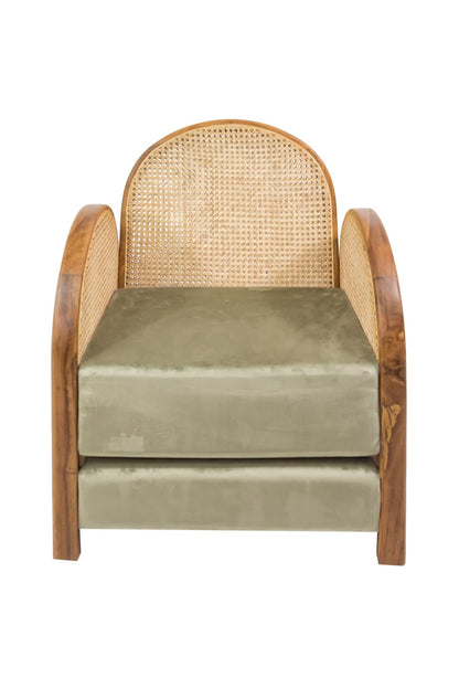 Teak armchair Istana Arm – boho furniture, handwoven and handmade in Bali