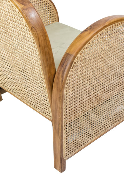 Istana Arm armchair, boho furniture handmade by Balinese artisans
