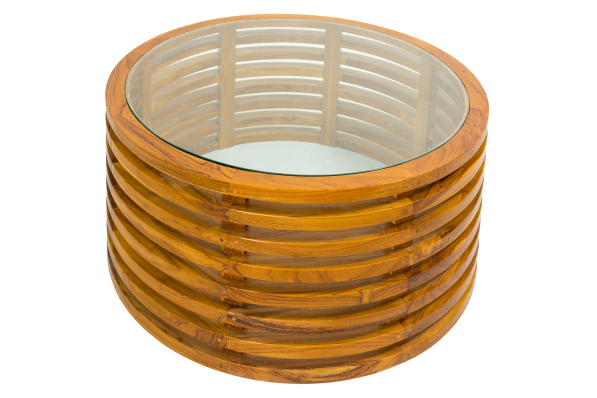 Teak coffee table Nina – handmade in Bali, boho style