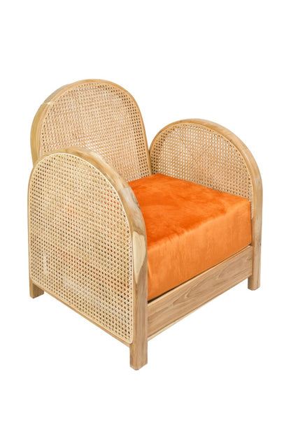 Teak armchair Istana Arm – boho furniture, handwoven and handmade in Bali