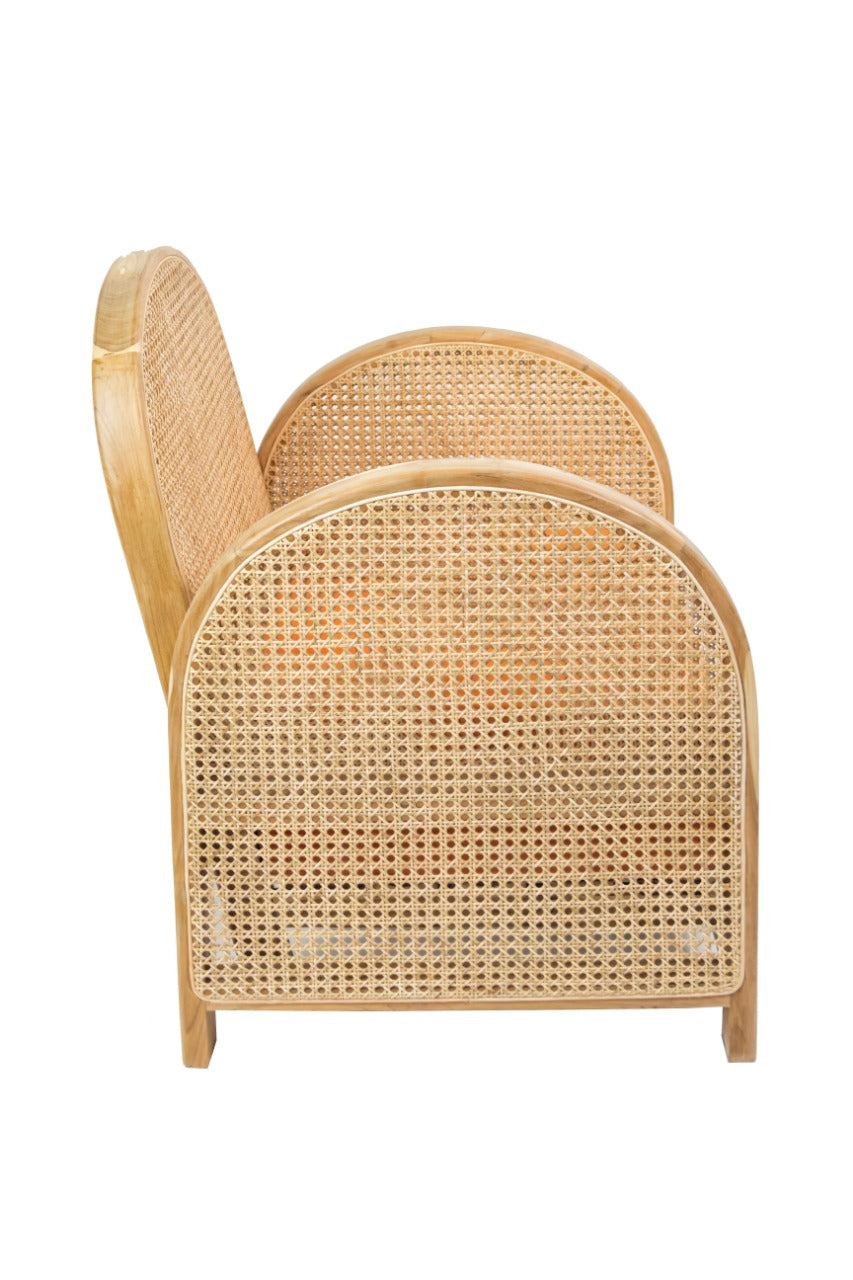 Istana Arm armchair, boho furniture handmade by Balinese artisans