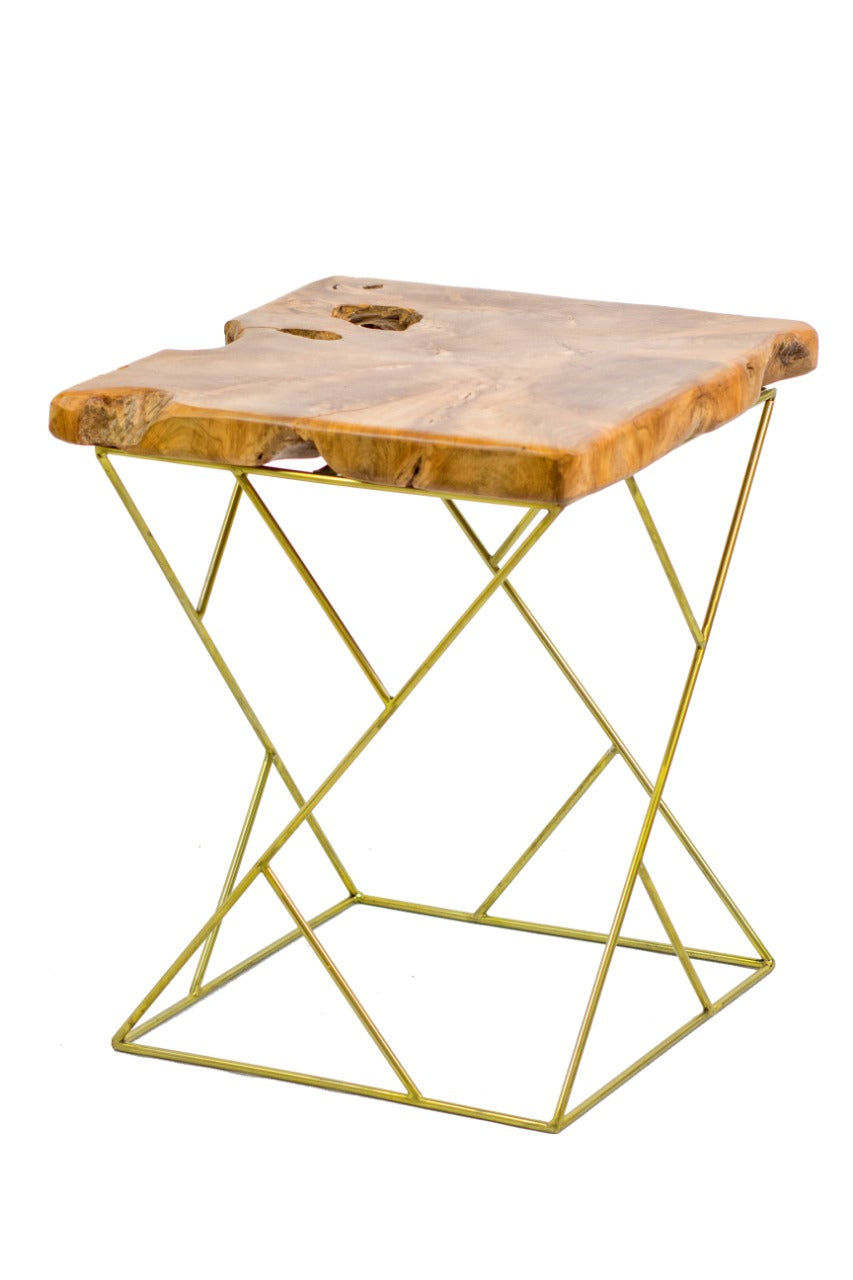 Accent table in natural materials – boho furniture by BaliSouk