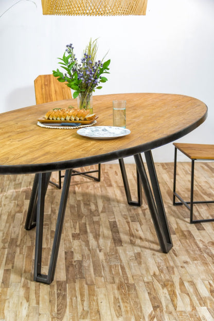 Teak table – Country, natural natural materials in boho style