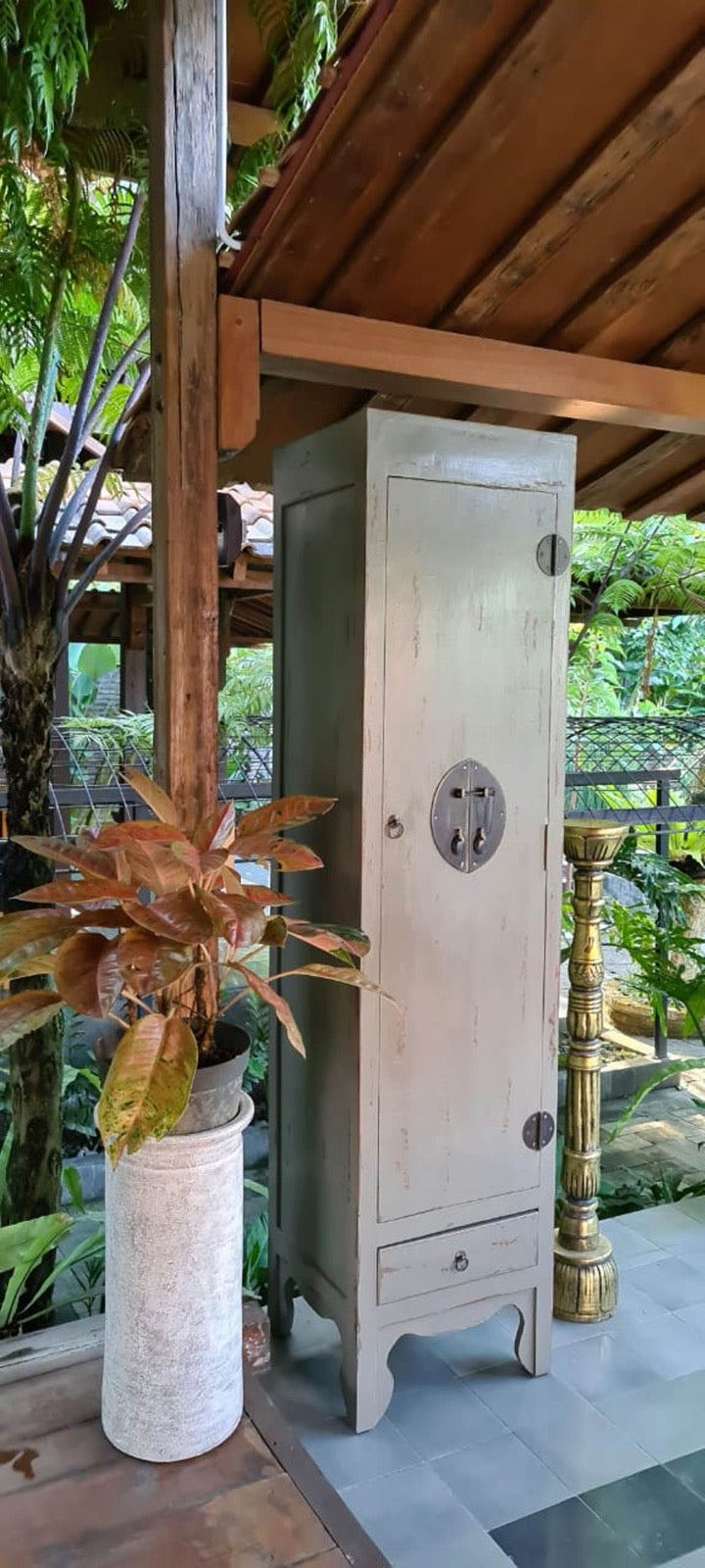 Shangmai cabinet, boho furniture handmade by Balinese artisans