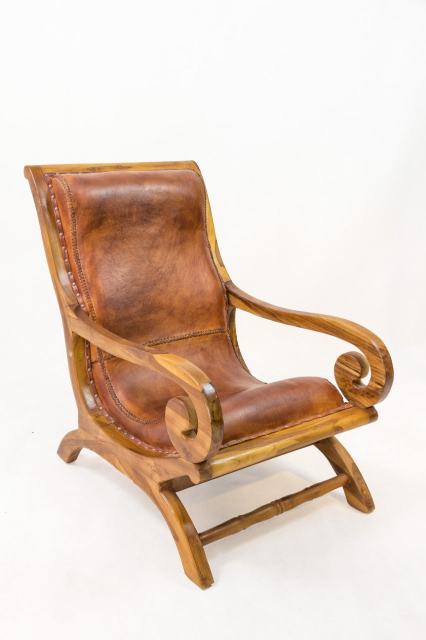 Handcrafted teak chair – Bahia, boho furniture from BaliSouk